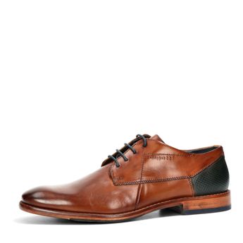 Bugatti bărbați pantofi formali din piele elegantă - maro/coniac