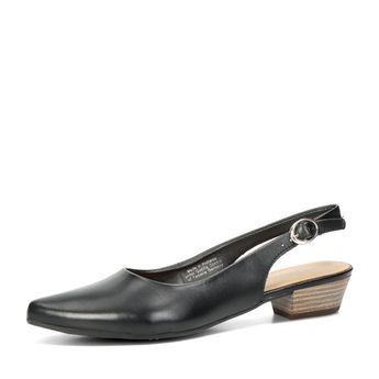 Tamaris damă din piele pantofi cu toc slingback - negru